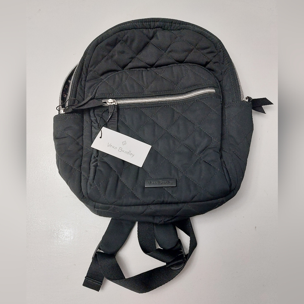 Vera Bradley Performance Twill Small Backpack Classic Black NWT